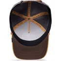 snapback-kasket-med-buet-skygge-i-brun-gra-og-orange-lone-wolf-100-the-farm-all-over-canvas-fra-goorin-bros