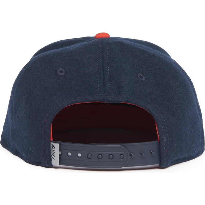 flad-kasket-marinebla-og-brun-snapback-ulv-lone-wolf-one-pack-the-farm-flats-fra-goorin-bros
