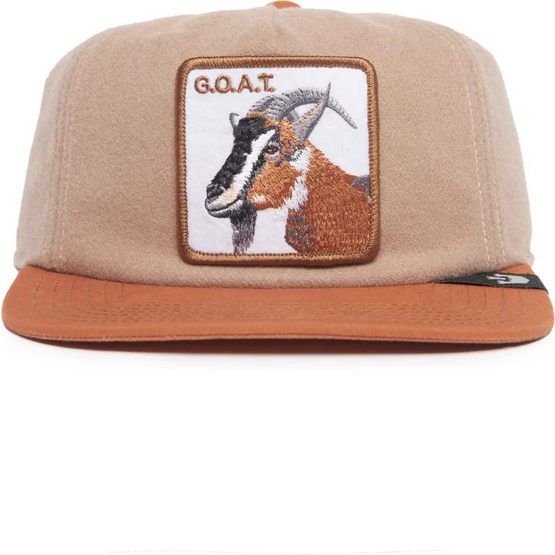 flad-brun-snapback-kasket-ged-goat-alpine-base-the-farm-flats-fra-goorin-bros