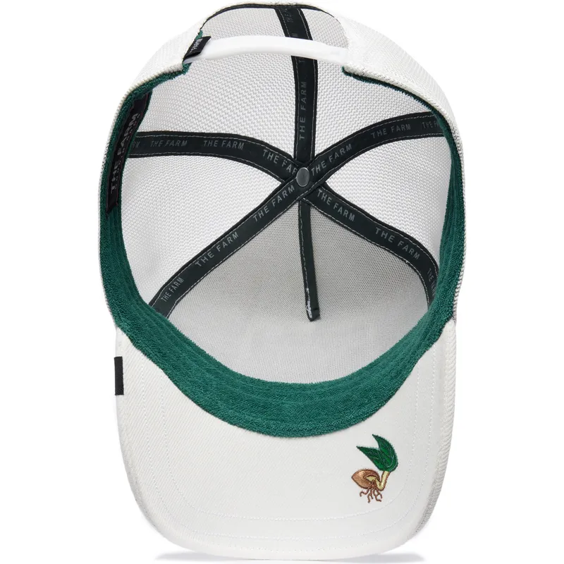 hvid-trucker-kasket-ko-cash-silky-cow-the-farm-silky-roots-fra-goorin-bros