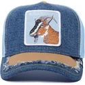 trucker-kasket-bla-ged-goat-silky-goat-the-farm-silky-roots-fra-goorin-bros