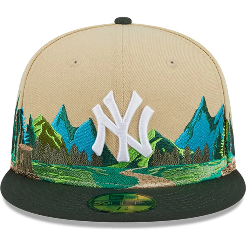 kasketter-flad-brun-tilpasset-59fifty-team-landscape-fra-new-york-yankees-mlb-af-new-era