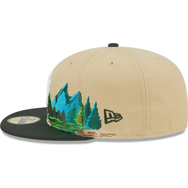 kasketter-flad-brun-tilpasset-59fifty-team-landscape-fra-new-york-yankees-mlb-af-new-era