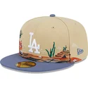 kasketter-flad-brun-tilpasset-59fifty-team-landscape-fra-los-angeles-dodgers-mlb-af-new-era