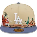 los-angeles-dodgers-mlb-new-era-59fifty-team-landscape-brun-og-bla-justerbar-flad-kasket