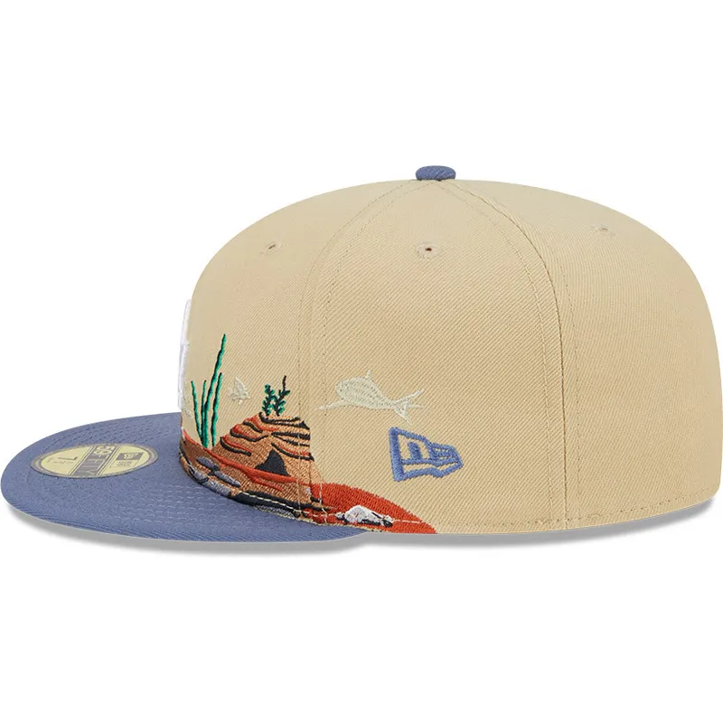 kasketter-flad-brun-tilpasset-59fifty-team-landscape-fra-los-angeles-dodgers-mlb-af-new-era