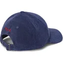 morkebla-justerbar-kasket-med-buet-skygge-og-rodt-logo-cotton-terry-classic-sport-fra-polo-ralph-lauren