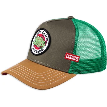 Grøn og brun trucker kasket Fukushima HFT fra Coastal