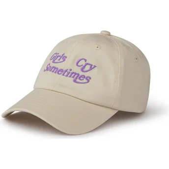 Beige justerbar buet kasket Girls Cry Sometimes fra Pica Pica