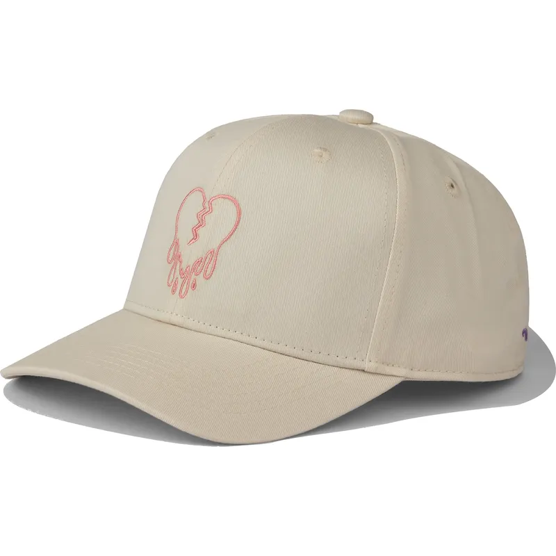 buet-beige-snapback-kasket-heartbreak-hotel-fra-pica-pica