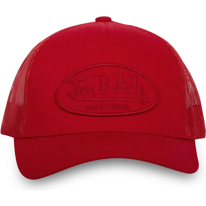 kasketter-buet-rod-snapback-af-von-dutch