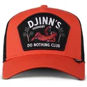 orange-og-sort-trucker-kasket-do-nothing-club-hft-dnc-sloth-fra-djinns