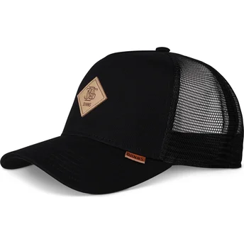Djinns HFT Cotton Knit sort trucker kasket
