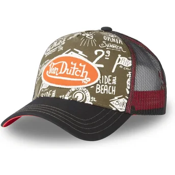 Gorra trucker grøn og sort PAT CT fra Von Dutch
