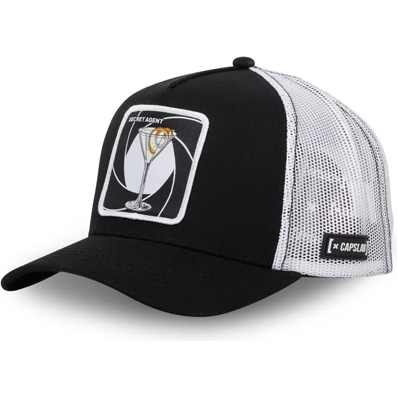 gorra-trucker-sort-og-hvid-martini-secret-agent-sec-cocktails-fra-capslab