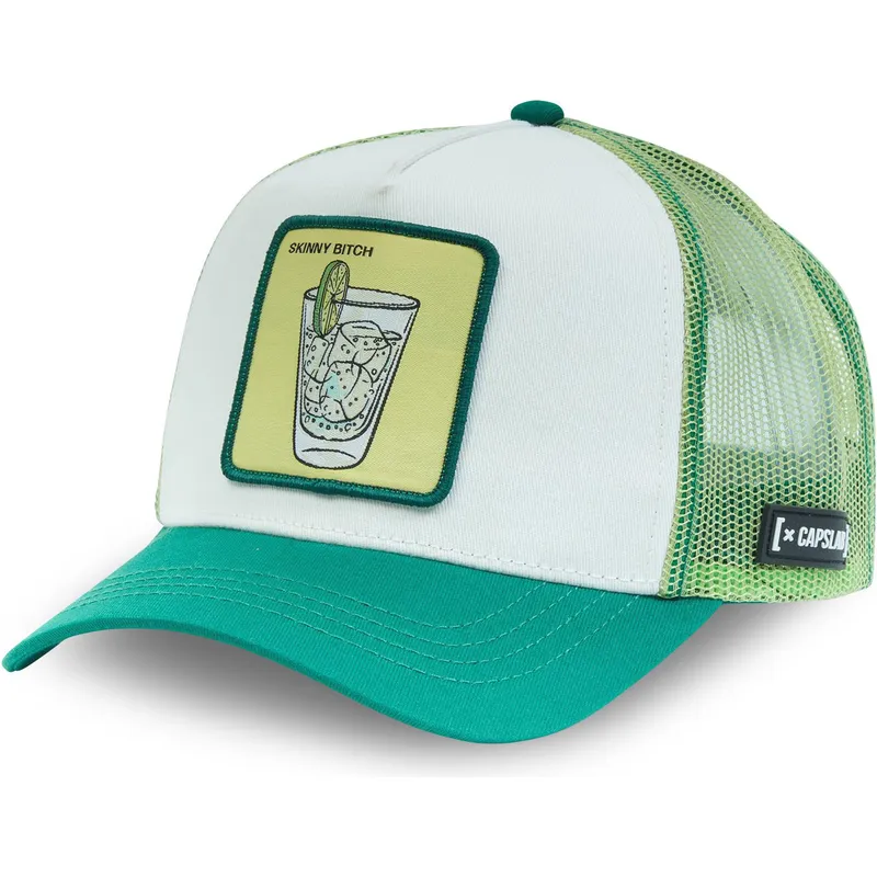 kasketter-buet-gron-snapback-skinny-bitch-cocktails-af-capslab