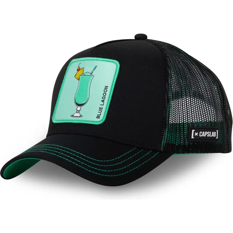 kasketter-buet-sort-snapback-blue-lagoon-cocktails-af-capslab