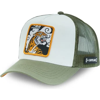 Capslab Vred Tiger CL4 TIG Fantastiske Dyr Hvid og Grøn Trucker Hat