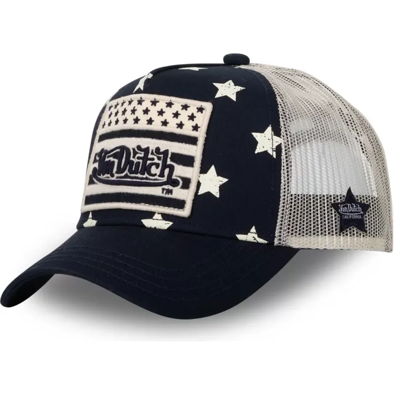 kasketter-buet-marinebla-snapback-af-von-dutch