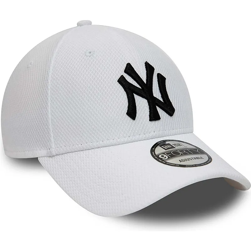 hvid-justerbar-kurvet-kasket-9forty-diamond-era-essential-fra-new-york-yankees-mlb-fra-new-era