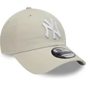 buet-beige-justerbar-kasket-9twenty-league-essential-fra-new-york-yankees-mlb-fra-new-era