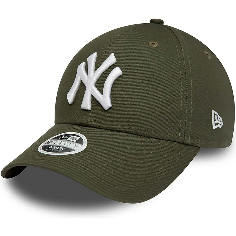 gron-justerbar-curved-kasket-til-kvinder-9forty-league-essential-fra-new-york-yankees-mlb-fra-new-era