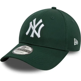 Mørkegrøn justerbar curved kasket 9FORTY League Essential fra New York Yankees MLB fra New Era