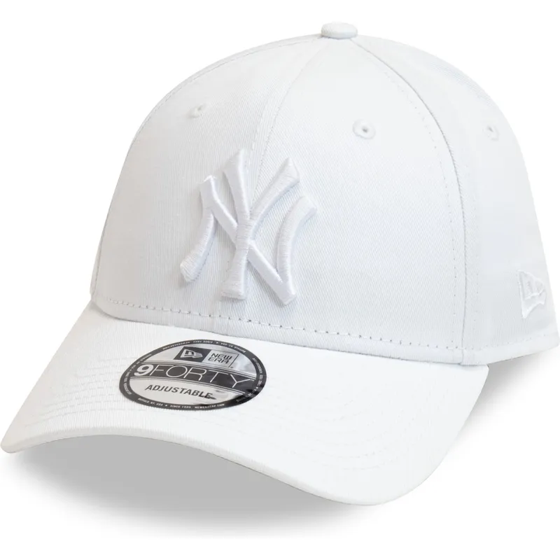 new-era-9forty-league-essential-new-york-yankees-mlb-hvid-justerbar-buet-kasket-med-hvidt-logo