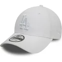 new-era-curved-brim-white-logo-9forty-league-essential-los-angeles-dodgers-mlb-white-adjustable-cap