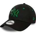 new-era-new-york-yankees-mlb-9forty-graphic-dinosaur-justerbar-sort-bornekasket-med-gron-logo