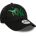 new-era-new-york-yankees-mlb-9forty-graphic-dinosaur-justerbar-sort-bornekasket-med-gron-logo