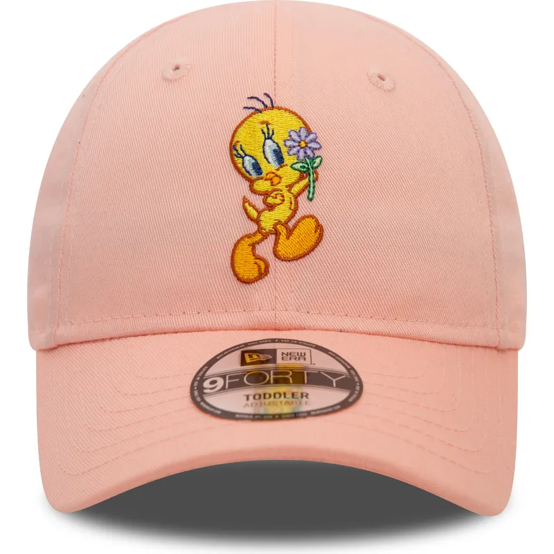 rosa-justerbar-buet-kasket-til-born-9forty-med-snurre-snup-looney-tunes-fra-new-era