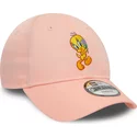 new-era-curved-brim-toddler-tweety-9forty-looney-tunes-pink-adjustable-cap