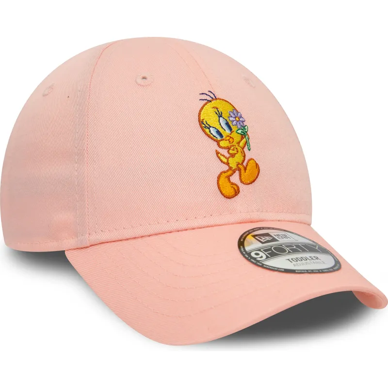 rosa-justerbar-buet-kasket-til-born-9forty-med-snurre-snup-looney-tunes-fra-new-era