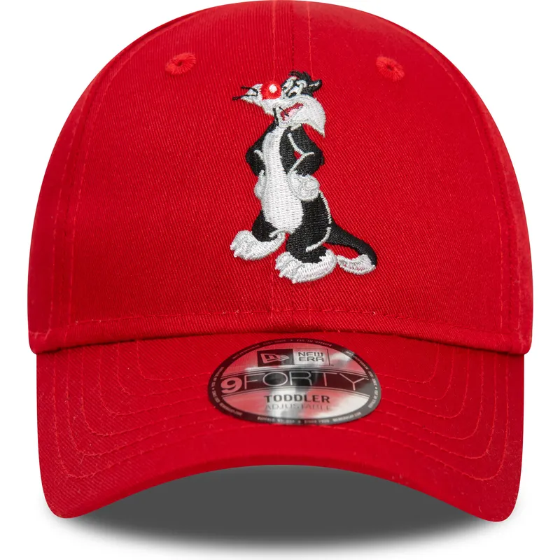 justerbar-rod-buet-kasket-til-born-9forty-med-silvestre-fra-looney-tunes-fra-new-era