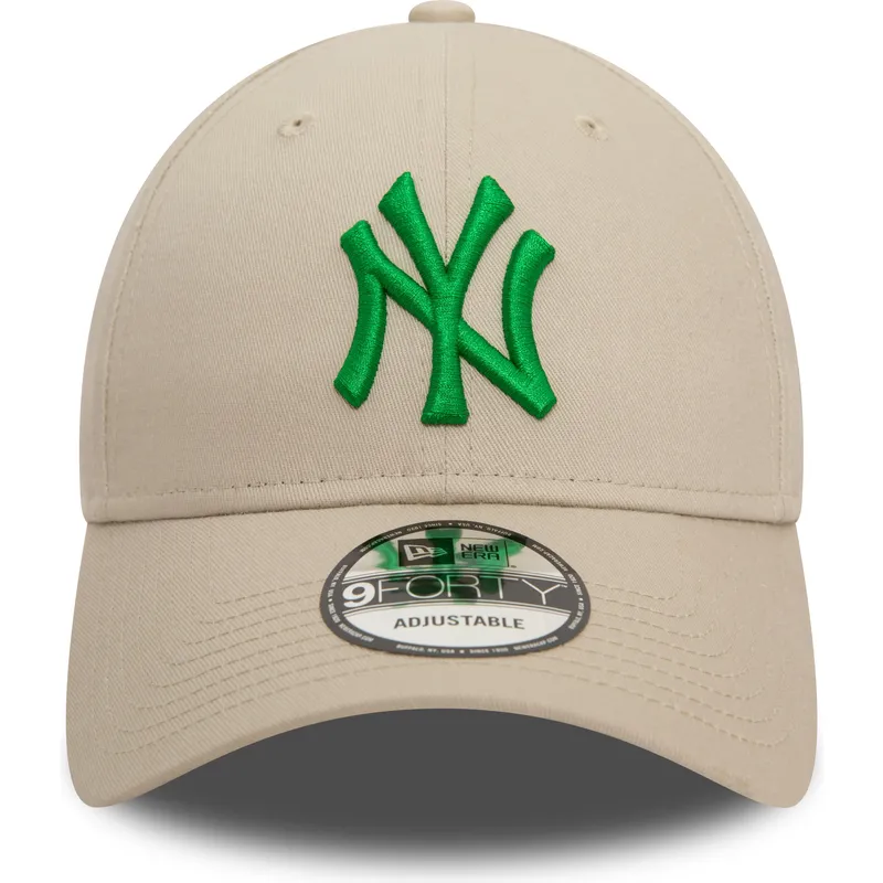 kasketter-buet-beige-justerbar-rem-9forty-league-essential-fra-new-york-yankees-mlb-af-new-era