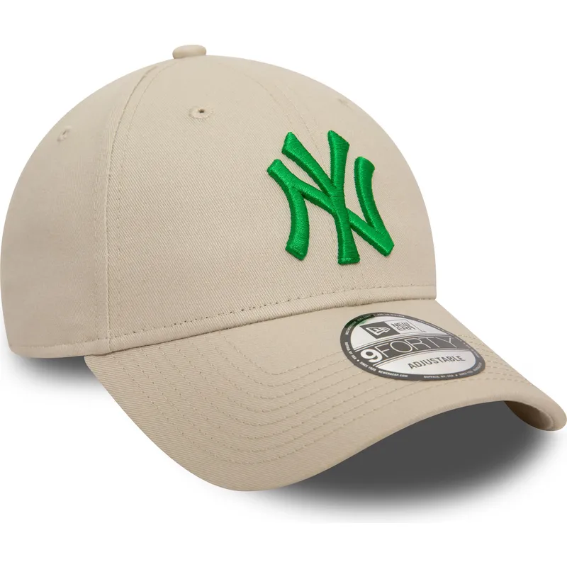 kasketter-buet-beige-justerbar-rem-9forty-league-essential-fra-new-york-yankees-mlb-af-new-era