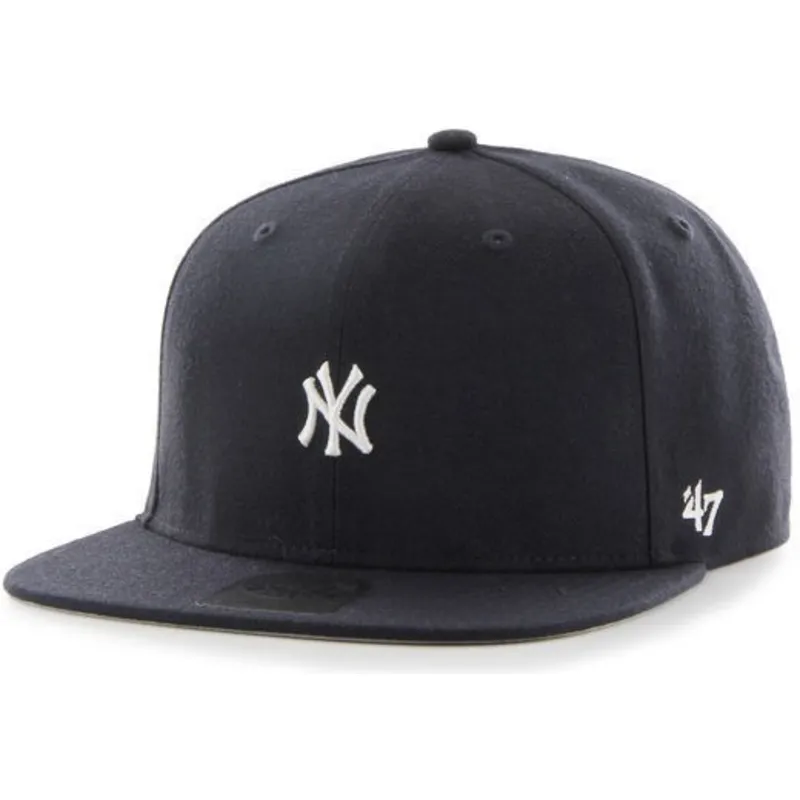 kasketter-flad-marinebla-snapback-fra-new-york-yankees-mlb-af-47-brand