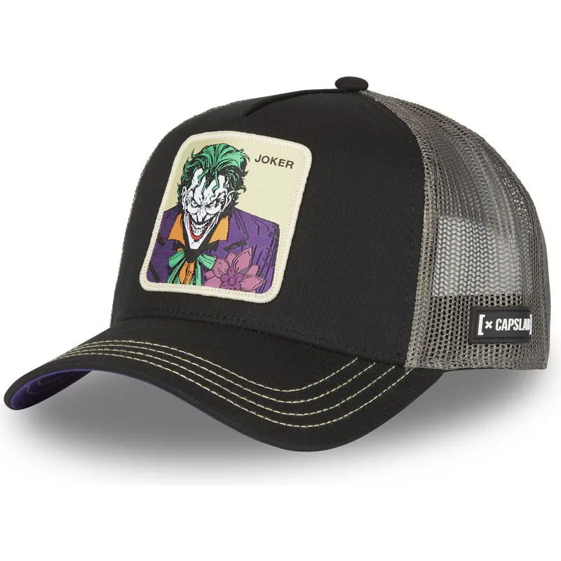 sort-og-gra-trucker-cap-joker-jkr3-dc-comics-fra-capslab