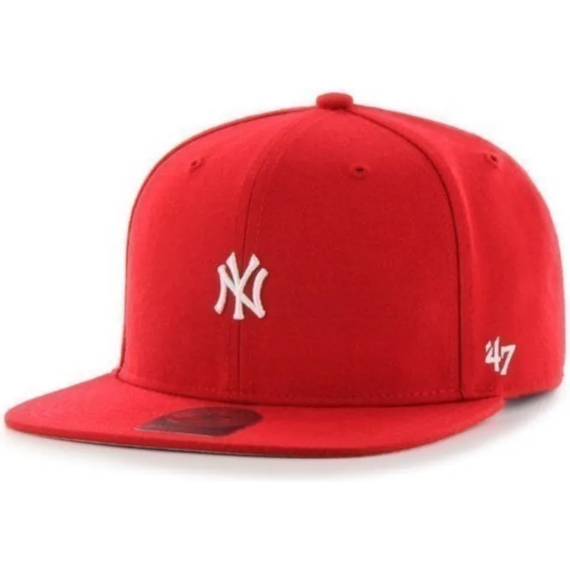 kasketter-flad-rod-snapback-fra-new-york-yankees-mlb-af-47-brand