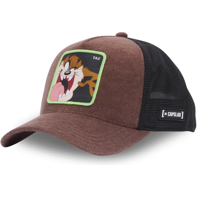 brun-og-sort-trucker-kasket-tasmanien-djaevel-taz3-ct-looney-tunes-fra-capslab