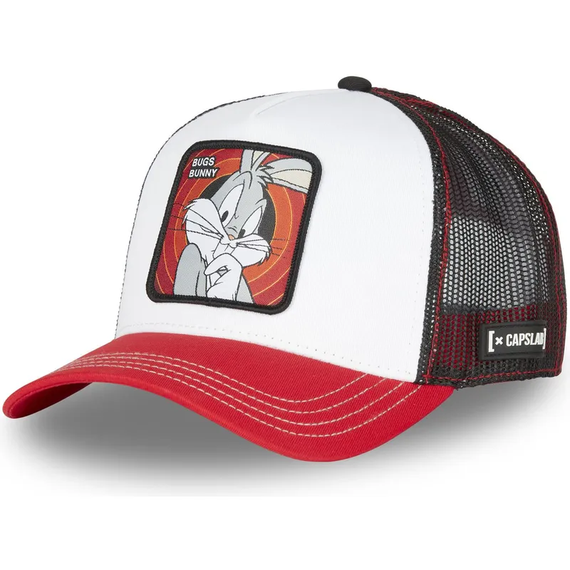 gorra-trucker-hvid-sort-og-rod-bugs-bunny-bug1-ct-looney-tunes-fra-capslab