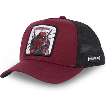 kasketter-buet-rod-snapback-deadpool-marvel-comics-af-capslab
