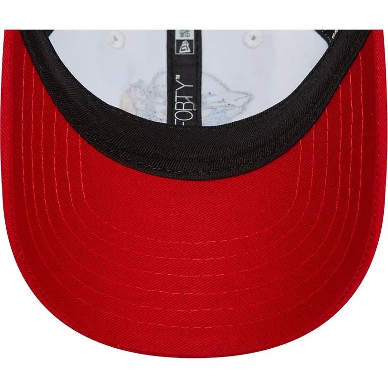 hvid-og-rod-justerbar-buet-kasket-til-born-med-wonder-woman-dc-comics-hero-fra-new-era