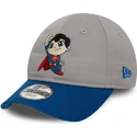 superman-dc-comics-hero-gra-og-bla-justerbar-buet-kasket-til-drenge-fra-new-era