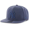 bla-snapback-kasket-med-flad-skygge-og-stort-new-york-yankees-mlb-logo-fra-47-brand-no-shot