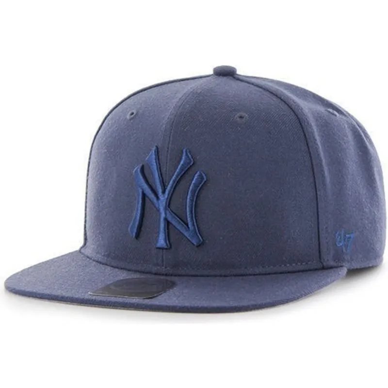 kasketter-flad-marinebla-snapback-grande-fra-new-york-yankees-mlb-af-47-brand