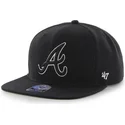 kasketter-flad-sort-snapback-fra-atlanta-braves-mlb-af-47-brand