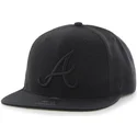 sort-flad-kasket-snapback-med-sort-atlanta-braves-mlb-logo-sure-shot-fra-47-brand