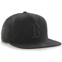 sort-snapback-kasket-med-flad-skygge-og-sort-boston-red-sox-mlb-logo-fra-47-brand-sure-shot
